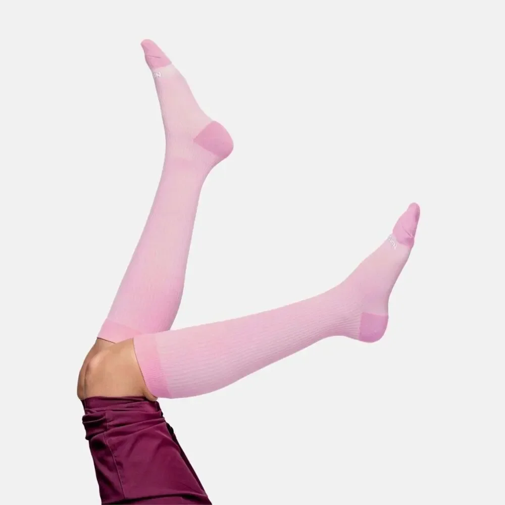 NWT Nurse Yard Solid Pastel Pink Compression Socks S/M